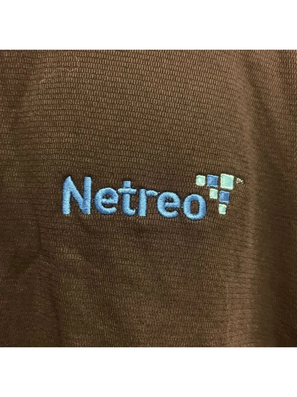 Port Authority mens black polo branded Netreo short sleeve size L Large NEW NWOT